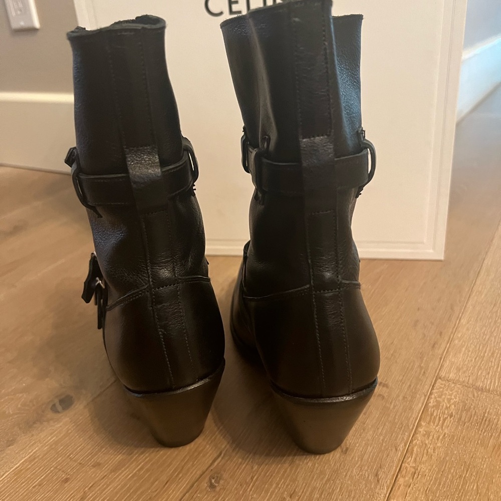 Celine Berlin leather buckled booties size 37 - Picture 4 of 5
